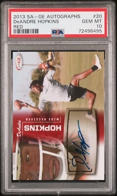 2013 Deandre Hopkins Sage 红色亲笔签名 PSA 10 流行一! 极为罕见 — 第 1/2 张图片