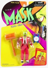 The Mask Movie Killin' Time Mask Action Figure w/ Mallet by Kenner (1994) NEW!