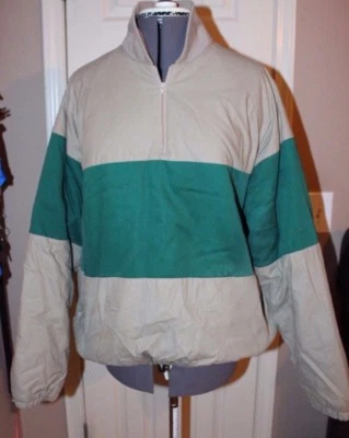 Chaqueta Pullover SILVER FERN Para Hombres Algodón Tostado/Verde Talla Grande Foto 1 de 4