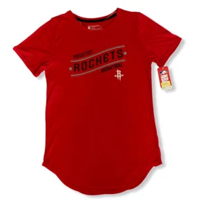 NBA Houston Rockets Basketball Women’s Red Crewneck Tee Shirt Medium NWT - Picture 1 of 4
