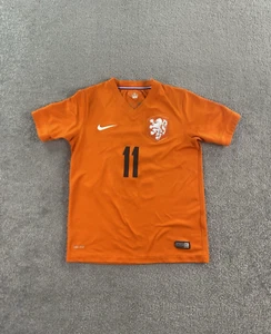 Arjen Robben Soccer Jersey Boy Youth Medium Orange Nike Dri Fit Netherlands * - Picture 1 of 20