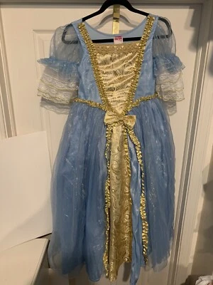HTF VTG Disney Store Cinderella Deluxe Costume Gown Child Size L 9/10 Blue Gold - Image 1 of 4