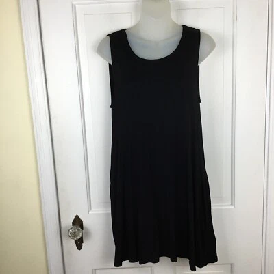 Vestido Cupio Negro Viscosa Talla M Sin Mangas Slinky Jersey Suave Pequeño Vestido Negro Foto 1 de 4
