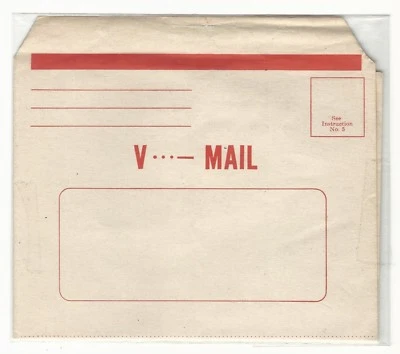 Usa: V-mail new with instructions in red. US093/ - Image 1 of 2