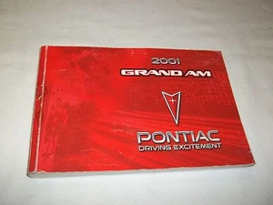 2001 PONTIAC GRAND AM OWNER'S MANUAL.  FREE S/H   - Picture 1 of 3