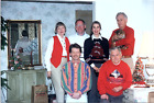 Vintage 1990S Found Photo - Family Members Pose Together For A Christmas Picture