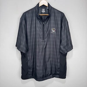 Cutter & Buck WeatherTec Golf Jacket Men XL Gray Check US Open Pinehurst No. 2 - Picture 1 of 9