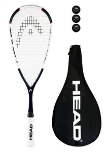 Raquette de squash Head Nano Ti 115 + 3 balles de squash PRIX CONSEILLÉ 165 £ - Photo 1 sur 1