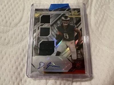 🔥Devonta Smith XR 2021 Rookie Auto Triple patch 09/49🔥 - Image 1 of 3