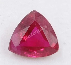 3.95 Ct Trillion Cut Natural Pink Ruby EGL Certified  Burma Loose Gemstone 5MRI - Picture 1 of 7