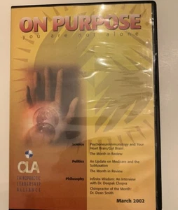 CLA On Purpose You are Not Alone CD March 2002 Philosophy Chiropractic - Picture 1 of 11