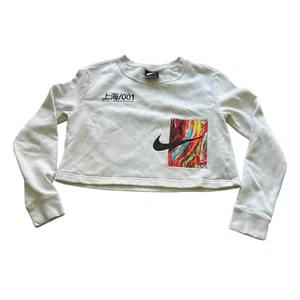 Sudadera Nike recortada con estampado gráfico para mujer talla S - Imagen 1 de 6