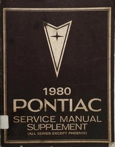 1980 Pontiac Factory Service Manual Original Shop Repair Supplement - Picture 1 of 4