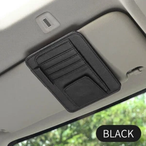 Car Sun Visor Leather Glasses Sunglasses Card Ticket Holder Clip Pen Organizer↕‹ - Bild 1 von 13