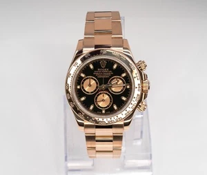 Rolex Watch Cosmograph Daytona Black Dial Rose Gold 40mm 116505 - Picture 1 of 11
