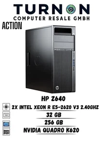 HP Z640 workstation I 2X INTEL XEON R E5-2620 V3 I 32 GB I 256 GB I NVIDIA K620 - Bild 1 von 2