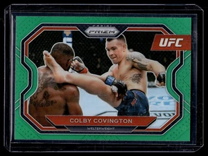 2021 Panini Prizm UFC Colby Covington #116 Green Prizms - Foto 1 di 2