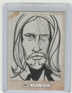 TOPPS WALKING DEAD SEASON 7 DWIGHT SKETCH CARD BY ARTIST PATRICK GILES 1/1!