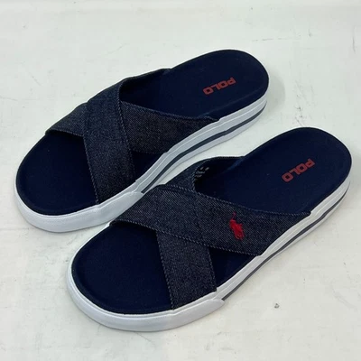 Polo Sport Ralph Lauren Denim Lona Sin Cordones Birmania-X Para Mujer EE. UU. 8B ¡DE COLECCIÓN NUEVO! Foto 1 de 4