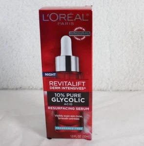 L'Oreal Paris Night Revitalift Derm Intensives 10% Pure Glycolic 1.0 FL OZ New - Picture 1 of 5