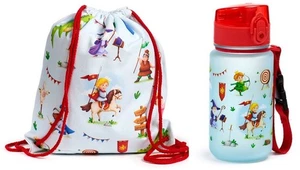 Trinkflasche und Turnbeutel Ritter und Drachen Geschenkset Kinder Zauberer Neu ♥ - Bild 1 von 18