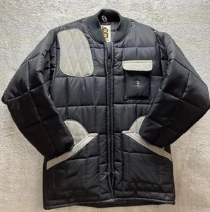 Chaqueta de Tiro Bob Allen De Colección M Negra Nailon Gamuza Acolchada Estilo EE. UU. Usado en excelente estado - Imagen 1 de 10