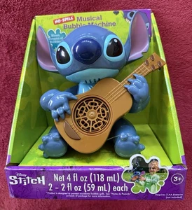 Disney Stitch kein Verschütten musikalische Seifenblasenmaschine Outdoor Spielzeug Gitarre neu im Karton - Bild 1 von 5