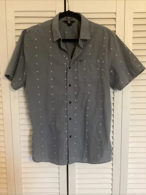 Volcom Short Sleeve Button Up Shirt Modern Fit Surf Men's Blue Size L. 44” Chest - Image 1 of 4