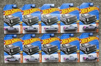 Lote de 10 fundas Hot Wheels 83 Chevy Silverado Black Widow 2026 B Foto 1 de 2