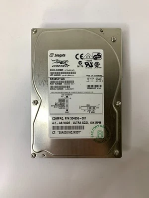 Seagate Cheetah Model ST34501WC 4.3 GB Wide Ultra SCSI Hard Drive - Image 1 of 4