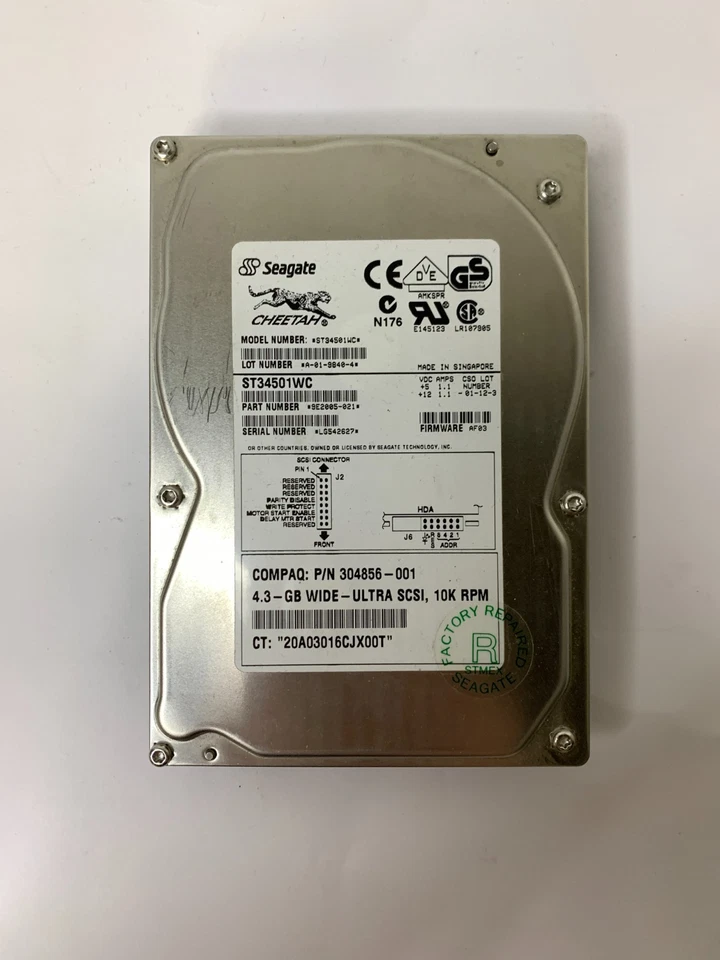 Seagate Cheetah Model ST34501WC 4.3 GB Wide Ultra SCSI Hard Drive - Image 1 of 4