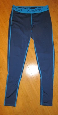 Leggings de compresión XERSION Pantalones para hombre azul medio con acento azul neón usados en excelente estado Foto 1 de 4