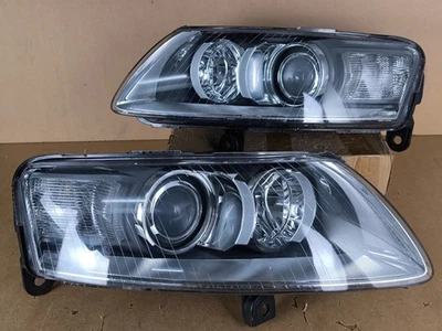 ORIGINAL AUDI A6 XENON HEADLIGHT HEADLAMP 1 PAIRS LEFT & RIGHT 2005 - 2008 OEM — 第 1/4 张图片