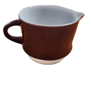 Vintage Anchor Hiking Fire King Brown Creamer - Picture 1 of 7