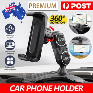 360° Rotation Universal Dashboard Car Phone Holder Mount GPS Stand Cradle Clamp - Picture 1 of 10