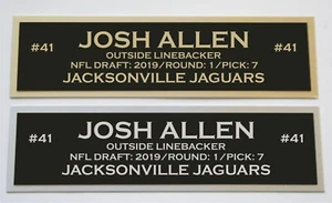 Josh Allen Jaguars nameplate for signed jersey football helmet or photo - Picture 1 of 2