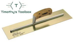 Kraft Tool 14"x5" Elite Series 5 Star Golden Stainless Steel Trowel Cork Handle - Picture 1 of 2