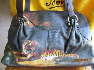 ICON Los Angeles "ROYAL TIGER" Pleated Satchel Shoulder Bag - NWT - Picture 1 of 10