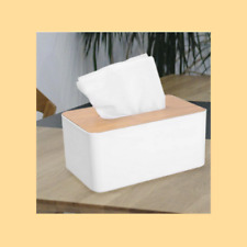 Plastic Tissue Box Waterproof Bamboo Wooden Cover Holder Kitchen