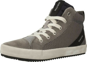 GEOX Baskets montantes grises J Alonisso B.A Suede+Mesh Taille 34 (9)