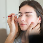  Aluminium Tube Make-up Bürste mit Tasche Reise Kosmetik Bürsten
