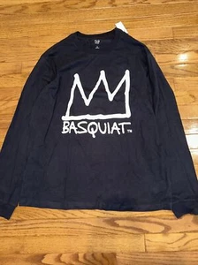 GAP x BASQUIAT Size M Jersey Joe Walcott Black Long Sleeves - Picture 1 of 2