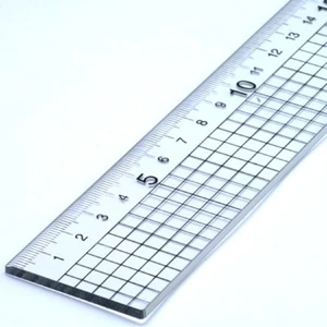 30cm Acrylique Règle avec Acier Coupe Bord Jakar Métal Côté Coupe 5mm Carrés - Afbeelding 1 van 3