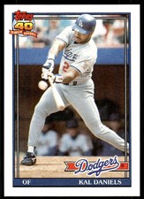 1991 Topps Kal Daniels Los Angeles Dodgers #245