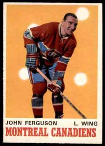 1970-71 O-PEE-CHEE JOHN FERGUSON LITTLE ELASTIC MARK ON BORDER EX+ MONTREAL