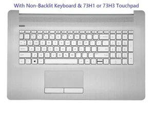 New For HP 17-BY 17-CA Palmrest Non-Backlit Keyboard PTP Touchpad ODD L92785-001 - Afbeelding 1 van 4