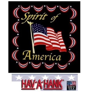 USA MADE Hav-A-Hank SPIRIT OF AMERICA US Flag BANDANA Face Mask Neck SCARF Head - Picture 1 of 1