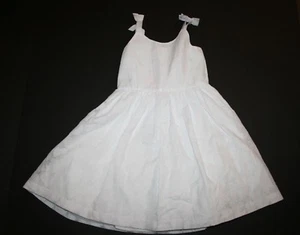 New Gymboree Girls 6 year Holday Easter White Floral Texture Dress Sleeveless - Picture 1 of 2