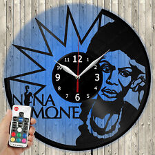 LED Clock Nina Simone LED Light Vinyl Record Wall Clock LED Wall Clock 2407