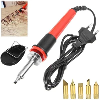 Pirografo Saldatore a stagno incisore legno pirografia 5 accessori 30W CJ-126 - Immagine 1 di 4